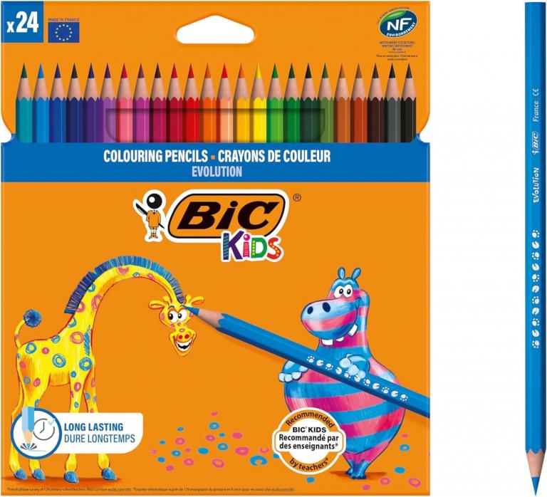BIC Kids Buntstifte Evolution, 24 Farben