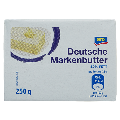 Deutsche Markenbutter 82% Fett 250g