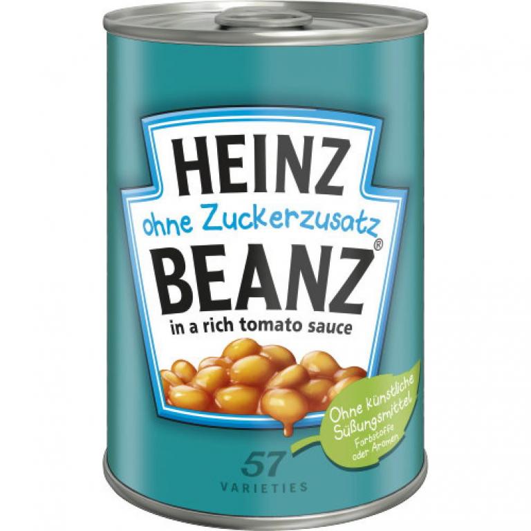Heinz Beanz Baked Beans, ohne Zucker, 415g