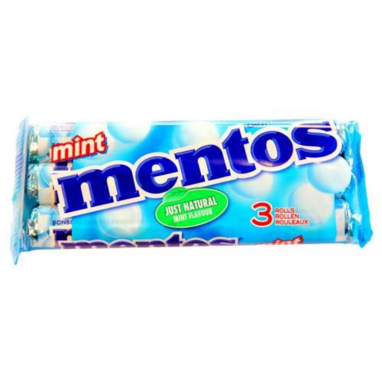 Mentos Kaubonbons Mint 3er Pack