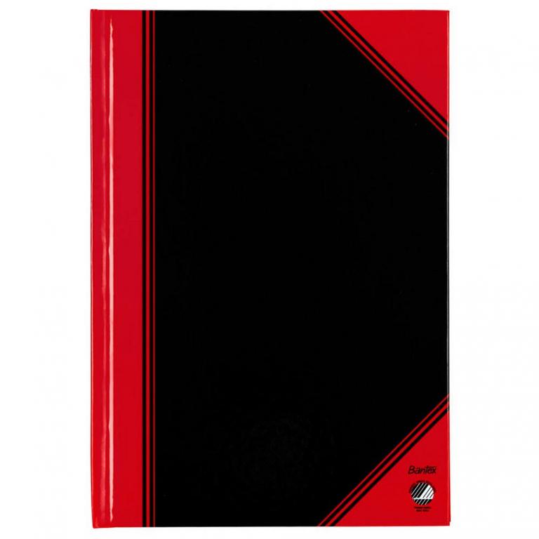 Notizbuch DIN A5 kariert, schwarz-rot