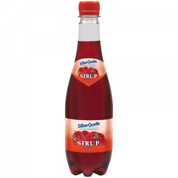 Silberquel Erdbeer Sirup, 0,5l Flasche