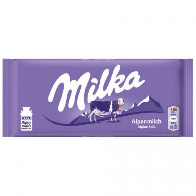 Milka Alpenmilch Tafelschokolade 100g