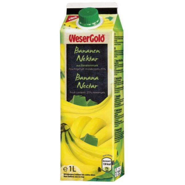 Wesergold Bananennektar 1L