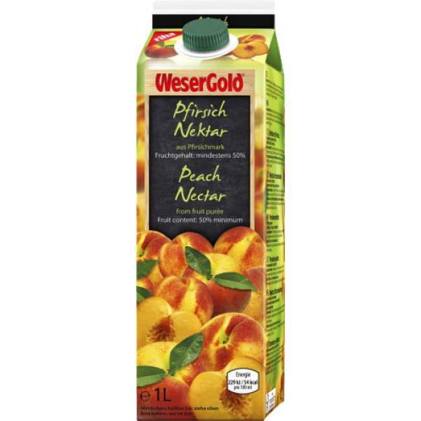 Wesergold Pfirsich-Nektar 1L