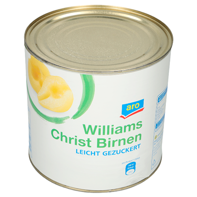 Williams Christ Birnen halbe Frucht, leicht gezuckert, 2650 ml